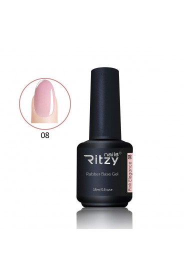 Ritzy Rubber bazė "Pink elegance" 15ml