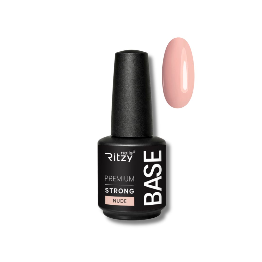 Nauja! PREMIUM STRONG Rubber Bazė NUDE 15ml
