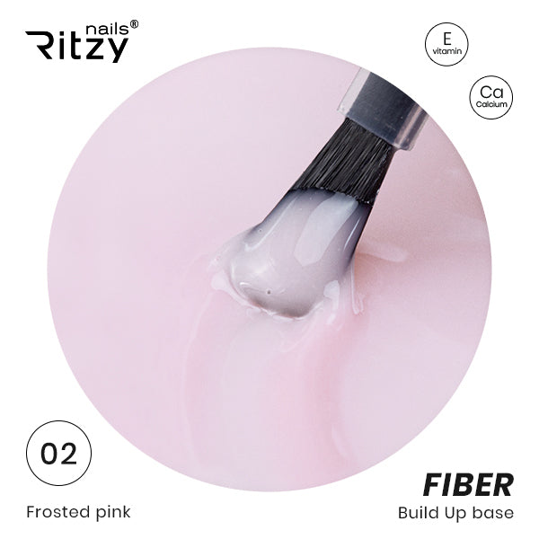 Ritzy "FIBER BUILD UP" bazė Frosted pink 15ml
