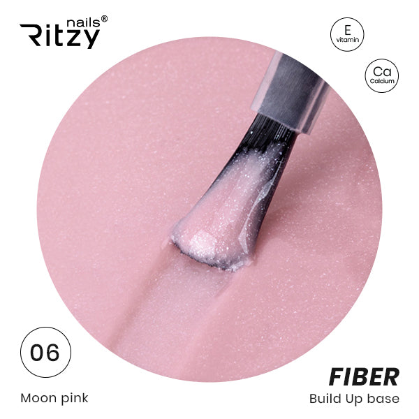 Ritzy "FIBER BUILD UP" bazė Moon pink 15ml