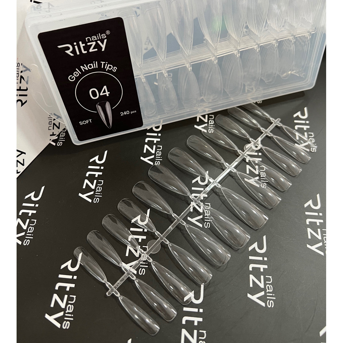 Geliniai tipsai priauginimui ''Pointy 04'' 240vnt