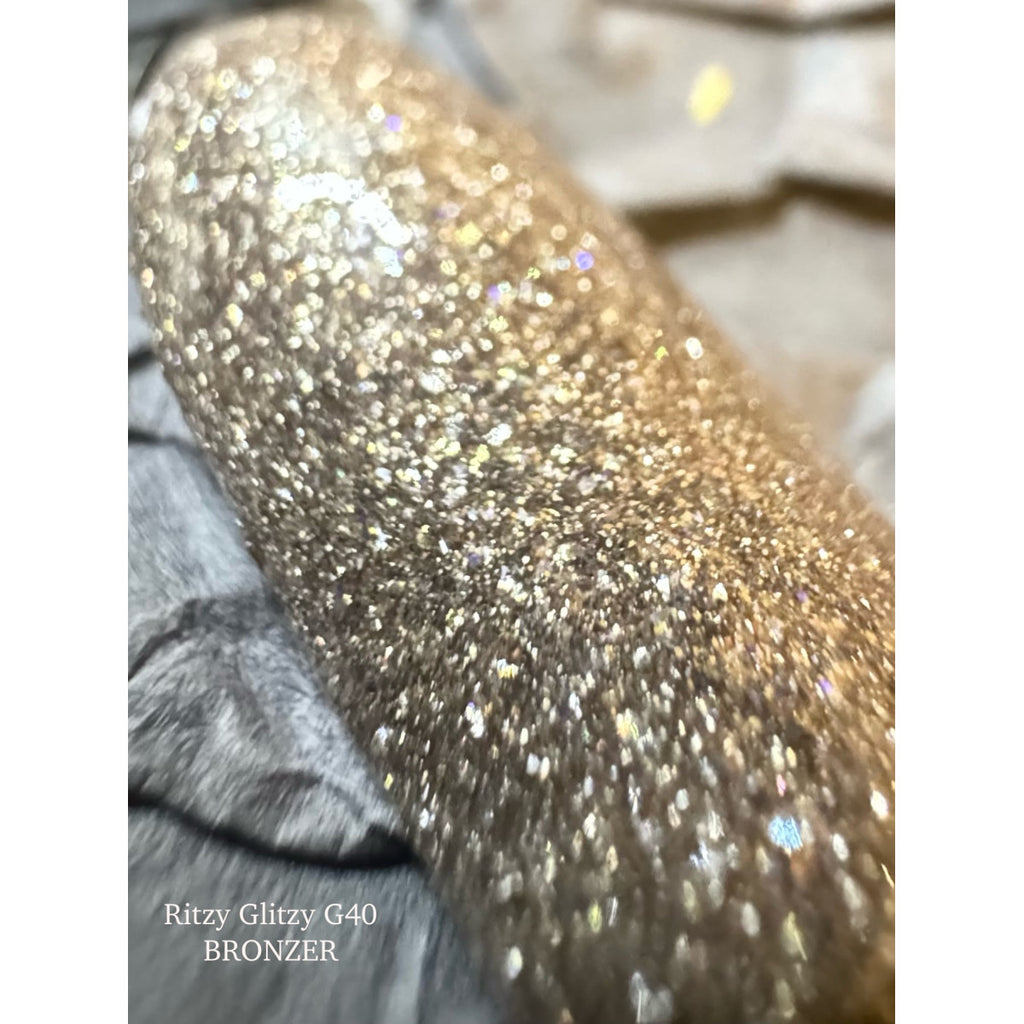 Reflektinis gelinis lakas Glitzy "Bronzer" 9ml