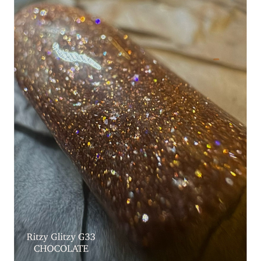 Reflektinis gelinis lakas Glitzy "Chocolate" 9ml