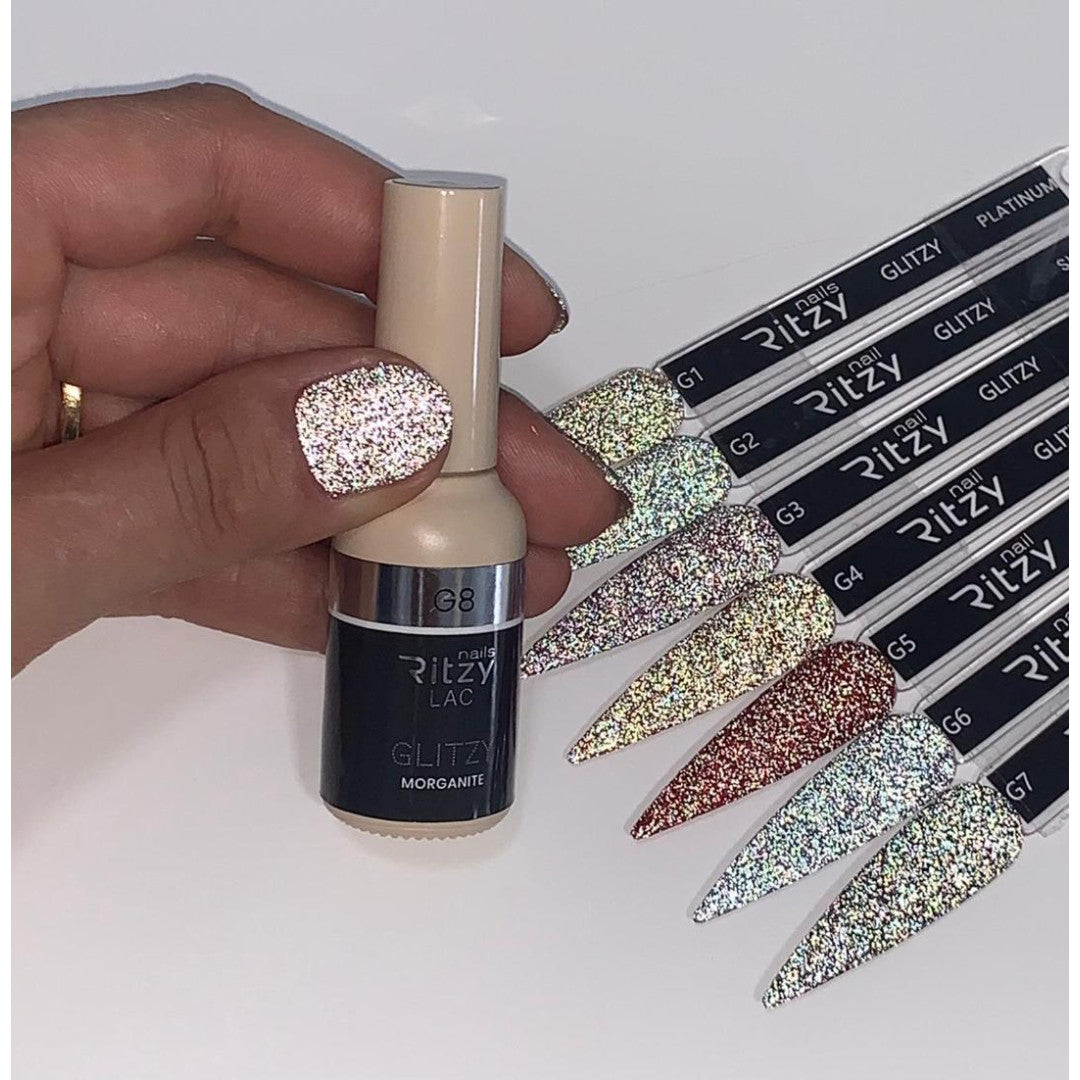 Reflektinis gelinis lakas Glitzy "Morganite" 9ml