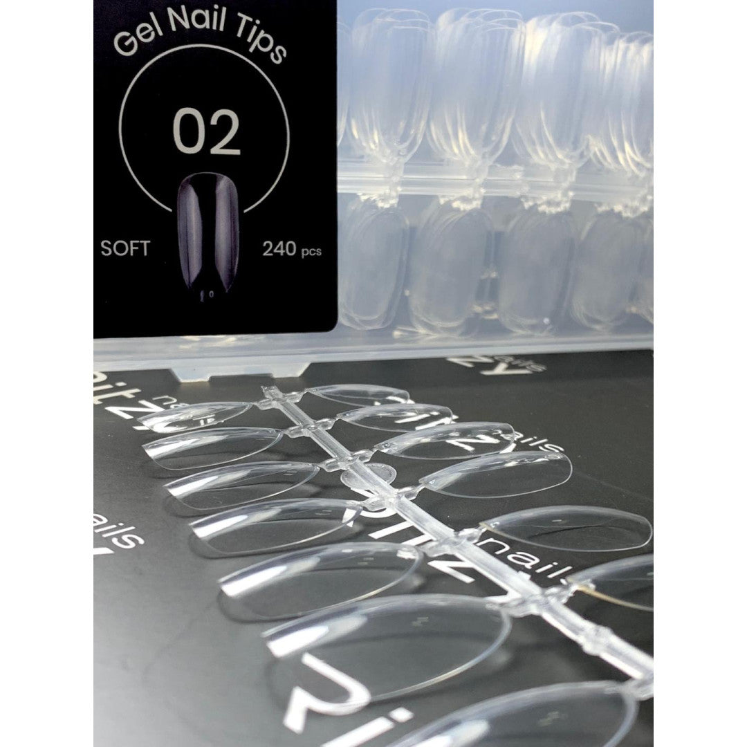 Geliniai tipsai priauginimui ''Oval 02'' 240vnt