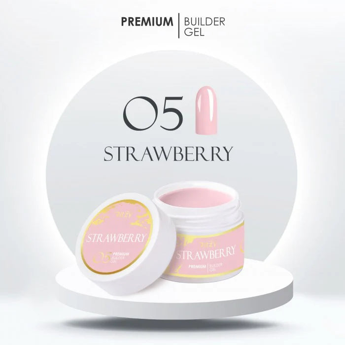 PREMIUM statybinis gelis STRAWBERRY 5ml