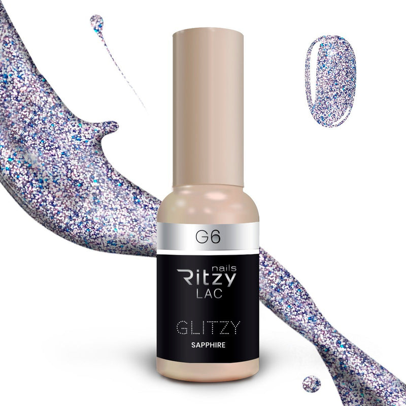 Reflektinis gelinis lakas Glitzy "Saphire" 9ml