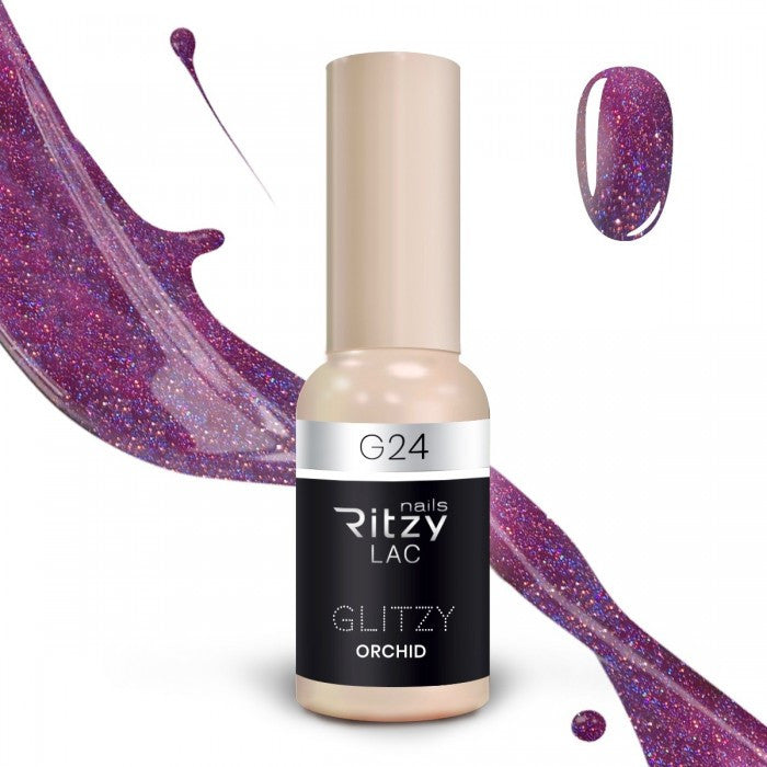 Reflektinis gelinis lakas Glitzy "Orchid" 9ml