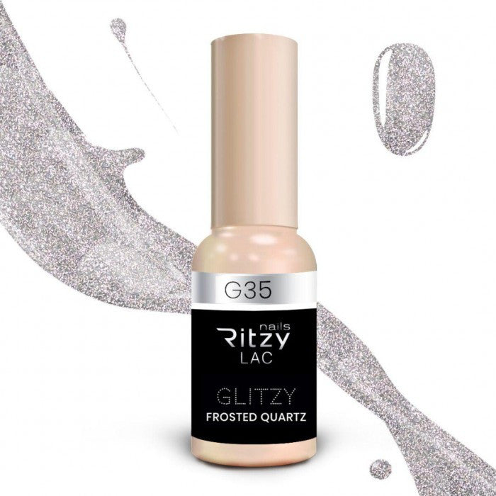 Reflektinis gelinis lakas Glitzy "Frosted quartz" 9ml