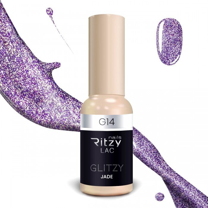 Reflektinis gelinis lakas Glitzy "Jade" 9ml