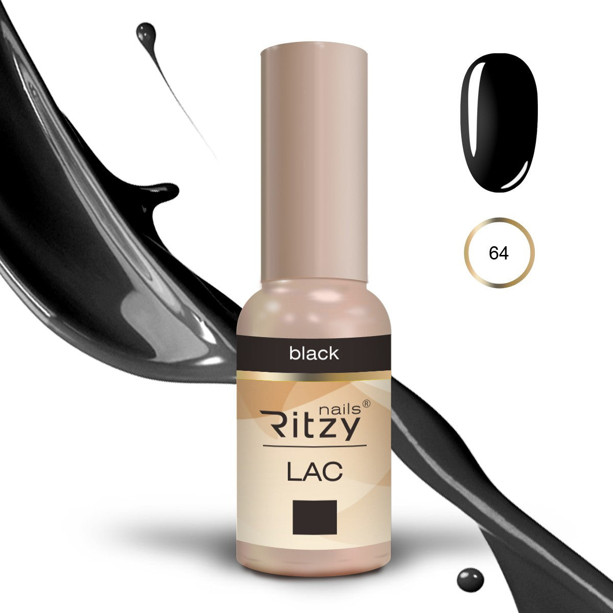Ritzy gelinis lakas "Black" 9ml