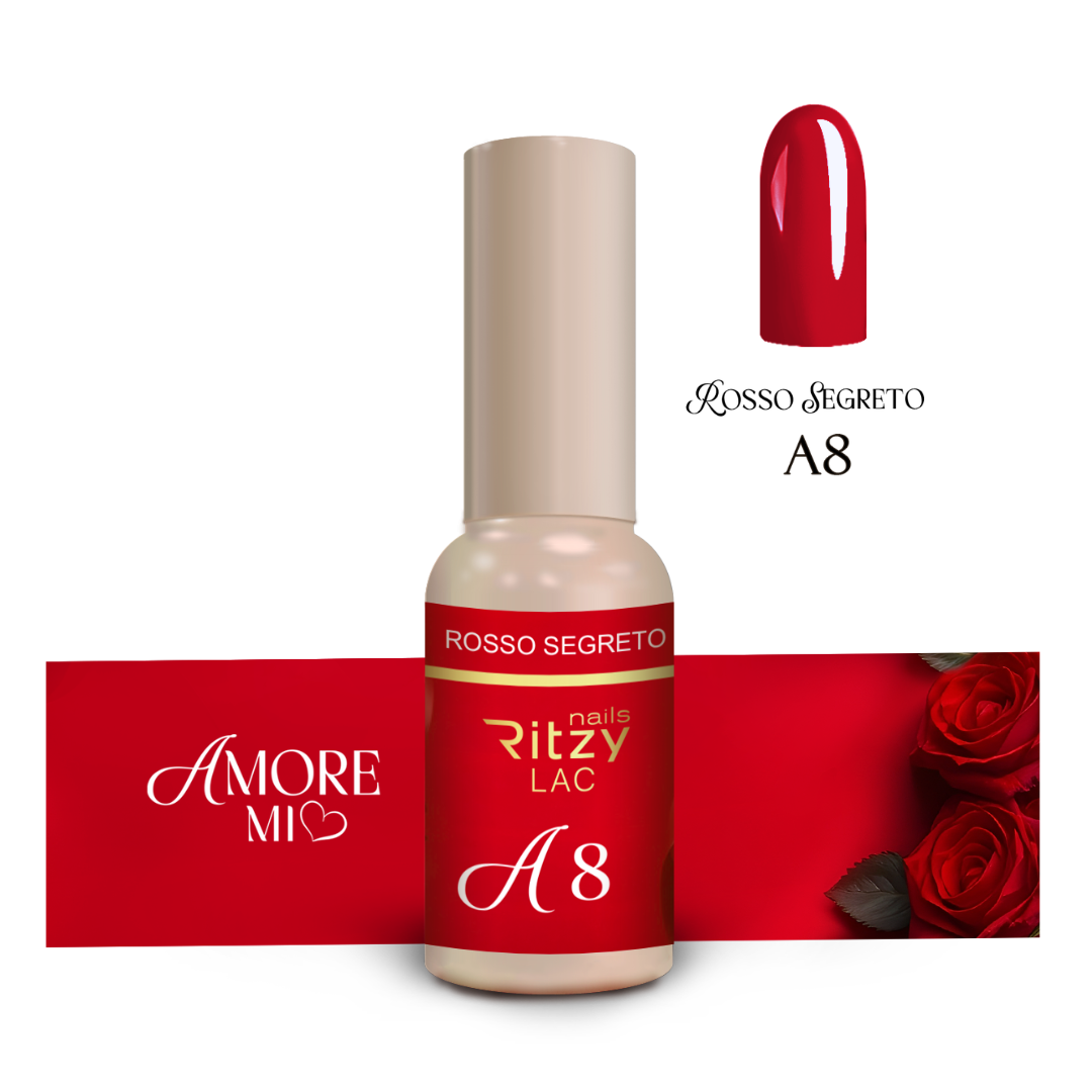 Ritzy Nails gelinis lakas ROSSO SEGRETO A8