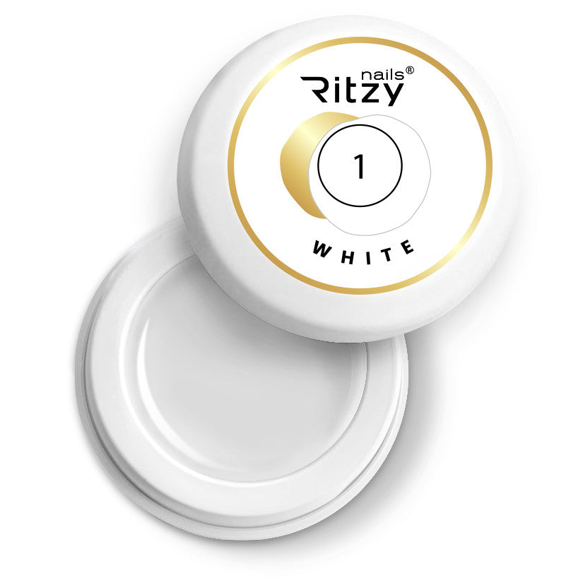 Ritzy Nails Gel Paint WHITE GLOSS 101