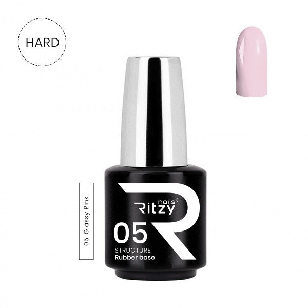 STRUCTURE 05 rubber bazė "Glassy Pink" 15ml